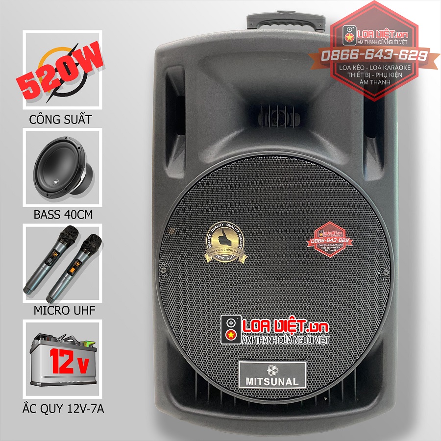 Loa kéo di đông Mitsunal M35 - Bass 40 - Mẫu mới